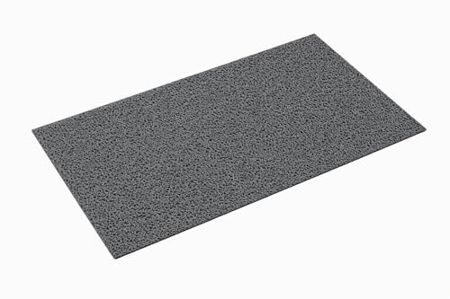 Commercial Drainage Spaghetti Mat – Heavy Duty Vinyl Loop Coil Mat for Pool Decks, Locker Rooms, Showers & Entryways – Non-Slip Drain-Through Design (Gray, 4’ x 60’)