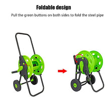 Gardening Hose Reel Cart Garden Hose Reel Set 20M/30M/50M with Spray Gun and Auto Wind-Up Guiding System 98ft Hose Reel car Hose,One Color-98ft hose reel car