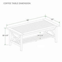 Cambridge Casual Chester Superior Indonesian Teak Patio Coffee Table, Weathered Teak