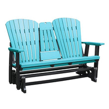 American Furniture Classics Two Person Glider Aruba Blue and Black