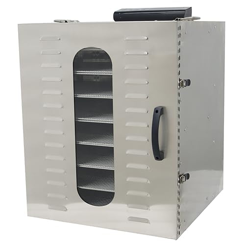 BREVELTION Food Dehydrator 16 Layers Silver