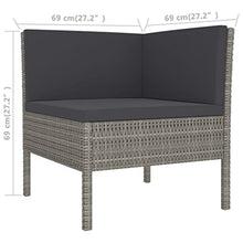 AMBERARD Garden Furniture Set Grey Furniture Set