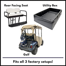 DOORWORKS GOLF CART ENCLOSURES Tan Vinyl Golf Cart Cover