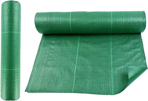 DUAYENDUS Folded Ground Cover Membrane,Weed Membrane, Weed Barrier Fabric Geotextile,Ground Cover,Garden Weed Barrier Fabric,Landscape Fabric for Soil Stabilization, Landscaping(0.91x152m/3x500ft)