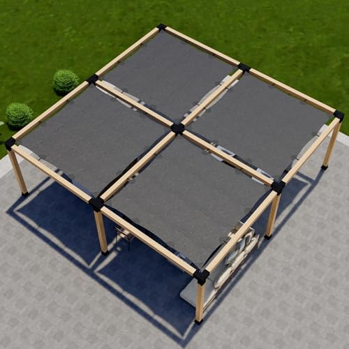 DIY Freestanding Pergola Kit with Canopies - 6x6 Lumber - 10' x 12' Canopy Size - Build Up to 24' x 24'