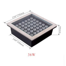 tyfuture 4 Pack Square Underground Light LED Landscape Light IP66 Waterproof AC85-265V Recessed Ground Light for Outdoor Path Walkway Deck Buried Lights(White,36W)