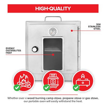 Modern Innovations Portable Camping Oven Folding Stove for Baking Cinnamon Rolls Breads Muffins Outdoor Oven for Wood Burning Fire Propane Stoves Campers 5 Pack