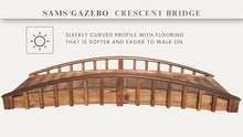 SamsGazebos Crescent Japanese Style Wood Garden Bridge 8 Brown