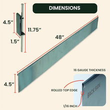 Beuta Corten Steel Landscape Edging Border 4.5" H | Metal Garden Edging for Landscaping | Flexible Lawn Edging Border for Yard Edging & Garden Border | 4ft L each,10 Pack (Total 40Ft) 20 Clips & Nails