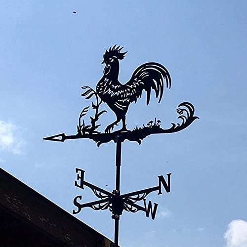 Stainless Steel Weather Vane Creative Animal Rotating Wind Vane Wind Direction Indicator Weathervane Roof Mount Measuring Tools - Gift for Home Roof Decoration Accessories