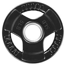 French Fitness Rubber Grip Weight Plate Set w/7 ft Olympic Bar 395 lbs + Bench