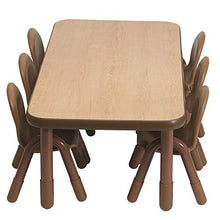 Angeles Baseline Preschool Rectangular Table & Chair Set Natural Wood