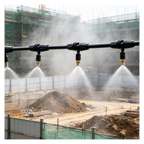 PYYDJQ Adjustable Outdoor Misting Cooling System, High Pressure Mister Hose System Atomizing Sprinkler Kit for Flower Bed/Waterpark, Easy Assembly Misting Set