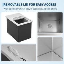 JustSmart 115.7 QT Large Capacity Drop in Ice Chest with Sliding Cover