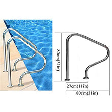 MSHOSAC Inground Pool Handrail - Rust-Resistant Safety Rail, Easy Installation, Non-Slip Grip, Weatherproof Pool Railing for Poolside Support