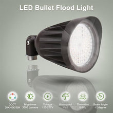 25W LED Bullet Spotlight Flood Light, 3500LM, 3CCT Selectable