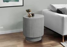 Monarch Specialties I 4148 Accent Table, 25" H, Indoor Or Outdoor, Bedroom, End, Living Room, Nightstand, Round, Side Table, Grey, Contemporary, Modern