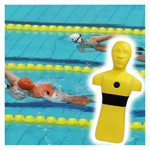 MZZKFC Pool Rescue Dummy Adjustable Weight, Water Rescue Training Dummy Rapid Water Injection and Drainage, Water Life-Saving Training Model Simulating Drowning(Yellow,1pc)