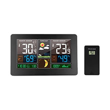JDXQBLD Digital Weather Station Indoor Outdoor Thermometer Hygrometer Weather Forecast Clock Temperature Humidity