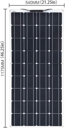 KZZAAO 600W Portable Flexible Solar Panel Kit, 12V-24V Monocrystalline Solar System with 40A Controller for Off-Grid Home