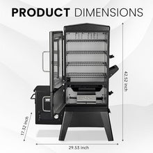 Pellet Smoker with Cover, Electric Wood Pellet Smoker Grill With Meat Probe and Hook, 616 Sq in Cooking Area LED Display Temperature Control, Outdoor Cooking, Patio, Garden Barbecue