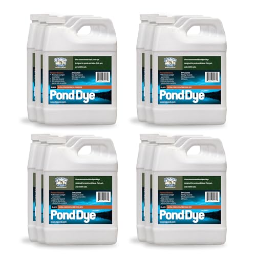 Bjornsen Ultra-Concentrated Black Pond Dye, 1 Qt Liquid (12-Pack) for Ponds