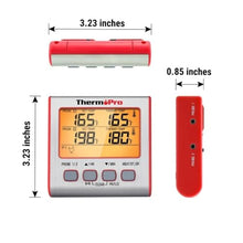 TP17W Dual Probe Thermometer for Oven Grill Smoker BBQ(Black)