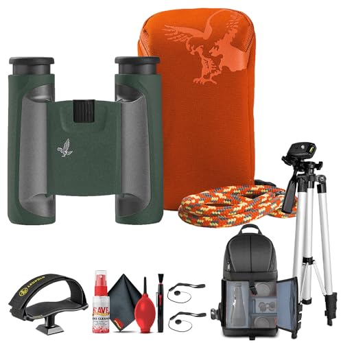 SWAROVSKI OPTIK 8x25 CL Pocket Binoculars Mountain Accessory Bundle