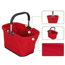 GAAHRQQQ Shopping Basket Folding Portable Shopping Basket Storage Fruit Basket Picnic Basket