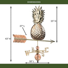 Good Directions Pineapple Weathervane, Pure Copper