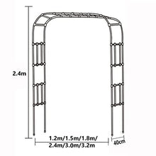 Metal Garden Arch Trellis Durable 25mm Galvanized Steel Pipe Stable Windproof and Multi Purpose Easy Installation(3.0m*2.4m)