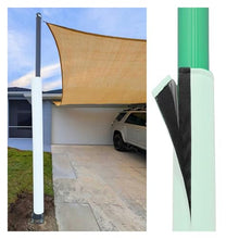 YLLFFLL Outdoor Sunshade Sail Pole Padding Round Wrap Around Post Pad, White Anti Collision Column Protective Pads for Garage Basement Playground(White H- 6.5',Dia 10")