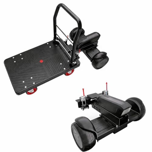 Motorized Electric Cart Dolly, 660 lbs Capacity, 800W Power Motor, 48V 15.6Ah Battery, Quiet Operation, Foldable Platform Cart for Warehouse, Garden, Heavy Duty Transport