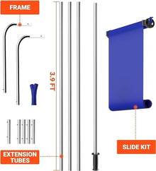 Snow Shovels 21 Feet Roof Snow Rake, Roof Snow Rake Removal Tool with 2.9 Inch Wheels & Telescoping Pole, Snow Removal Roof Rake for Pitched Roof, Asphalt Shingle Roof
