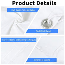 UERRYRS Outdoor Sun Shade Sail 18.3x30 FT Waterproof Canopy Pergola Shade Cover 95% UV Block Rectangle Sunscreen Awning Canopy with Grommets for Patio Garden Backyard White