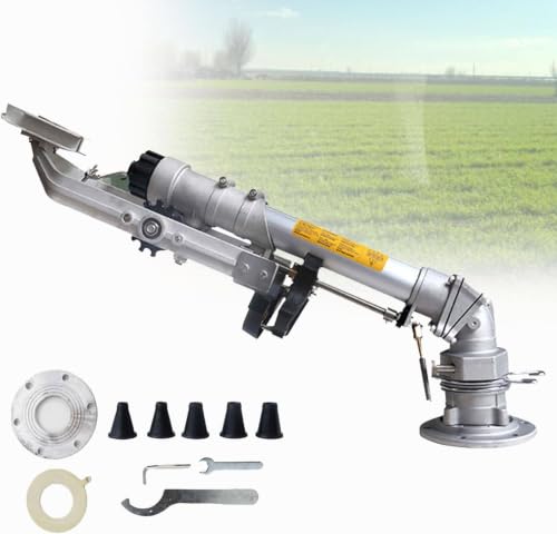XUXIAO Farm Irrigation Sprinkler, 360° Rotary Large-Area Watering Spray withoutstand