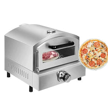 12” Outdoor Propane Pizza Oven, Compact, Portable Pizza Maker, Stainless Steel Gas Pizza Oven, Countertop Pizza Oven for Camping Kitchen Party