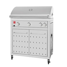 Fuego F36S-Pro All 304SS w/Lights & Rear Burner Free Standing Gas Grill, Stainless Steel