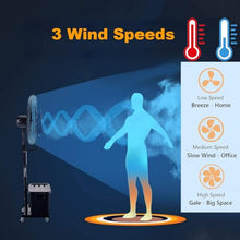 Outdoor Misting Fan Commercial Oscillating Fan for Patio, Portable Industrial Floor Pedestal Fan, Water Mist Cooling Spray Fan, with with 11 Gallon Tank, 3 Speeds ( Color : Fixed , Size : 65cm(26in) )