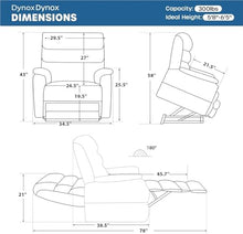 HTERWQEA Oversized Dual Motor Power Lift Recliner Chair for Tall Man