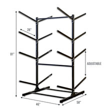 Teal Triangle Freestanding G-Watersport 8 Kayak and SUP Outdoor Storage Rack Black