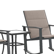 Flash Furniture Rocking Chair Bistro Set, Brown/Black, 3-Piece Set