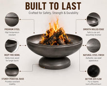 Ohio Flame Liberty 48” Wood Burning Fire Pit Carbon Steel Outdoor Bowls