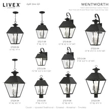 Livex Wentworth Collection 4 Light Outdoor Post Top Lantern Black