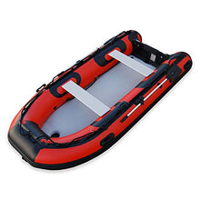 Seamax Recreational 10.8 Feet Inflatable Boat with High Pressure Airmat Floor for 4 Passengers Red