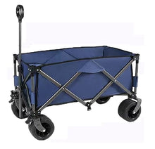 CWENZXDIA Garden Wagon Folding Wagon Cart Utility Garden Trolley Portable Rolling Shopping for Beach Outdoor Picnic Utility Cart(Blue)