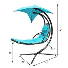 Bleckley Patio Hanging Chaise Lounger with Stand, Overall: 79'' H x 43'' W x 73.5'' D, Weight Capacity: 265 lb.