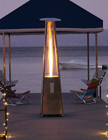 AZ Patio Pyramid Glass Tube Propane Gas Patio Heater, Stainless Steel, CSA certified