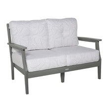 highwood Lehigh Deep Seating Loveseat, with Sunbrella Cushions in Lively Parchment, Coastal Teak Frame