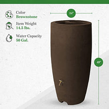 Algreen Products Rain Barrel - Athena Brownstone - 80 gal - Plastic